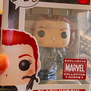 Black Widow and Alexa Bobbleheads